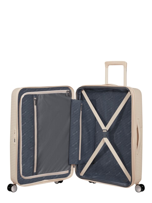 SOUNDBOX SPINNER Mittlerer Trolley, erweiterbar Kokosnusssand - Harte Trolleys