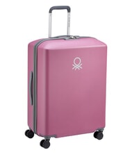 BENETTON By DELSEY UCB HARD Set mit 3 Trolleys: Kabinenwagen + mittelgro&szlig; + gro&szlig; Pfingstrose - Trolleyset - 3
