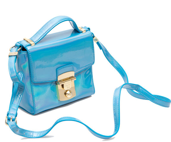Jeans Levanto Gl&auml;nzende Mini-Umh&auml;ngetasche Blau - Damentaschen