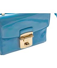 TRUSSARDI Jeans Levanto Gl&auml;nzende Mini-Umh&auml;ngetasche Blau - Damentaschen - 3