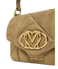 LOVE MOSCHINO EMBOSSED Mini-Handtasche mit Schulterriemen Sand - Damentaschen - 5