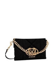 LOVE MOSCHINO EMBOSSED Clutch mit Kette Schwarz - Damentaschen - 3