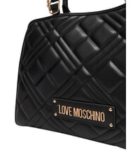 LOVE MOSCHINO QUILTED Handtasche mit Kettenschulterriemen Schwarz - Damentaschen - 5