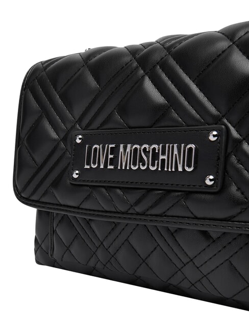 QUILTED Umh&auml;ngetasche Schwarz Schwarz - Damentaschen