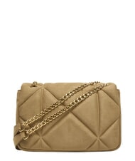 LOVE MOSCHINO EMBOSSED Kleine Schultertasche mit Kette Sand - Damentaschen - 4