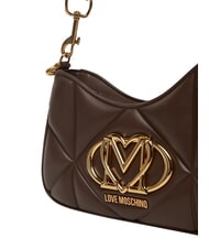 LOVE MOSCHINO EMBOSSED Umh&auml;ngetasche, mit Schultergurt Schokolade - Damentaschen - 5
