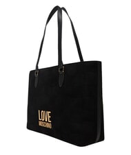 LOVE MOSCHINO PATCHY Einkaufstasche, Umh&auml;ngetasche Schwarz - Damentaschen - 3