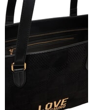 LOVE MOSCHINO PATCHY Einkaufstasche, Umh&auml;ngetasche Schwarz - Damentaschen - 6