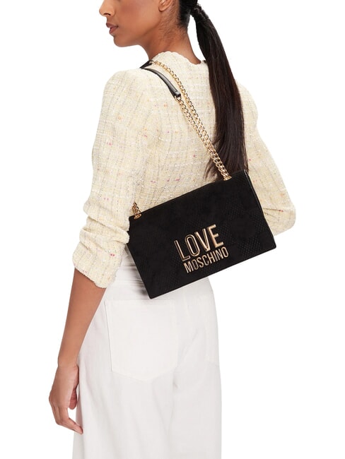 PATCHY Schultertasche mit Kette Schwarz - Damentaschen