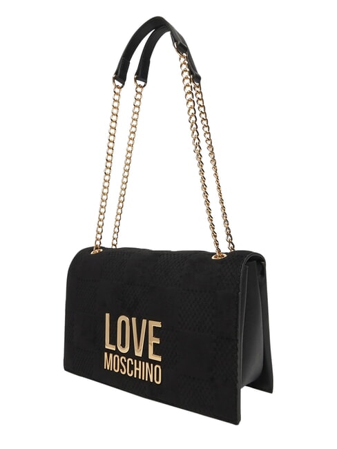 PATCHY Schultertasche mit Kette Schwarz - Damentaschen