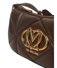 LOVE MOSCHINO EMBOSSED Mini-Schultertasche Schokolade - Damentaschen - 5