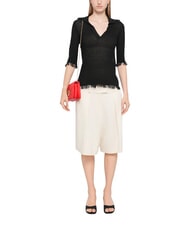 LOVE MOSCHINO EMBOSSED Kleine Schultertasche mit Kette - Damentaschen