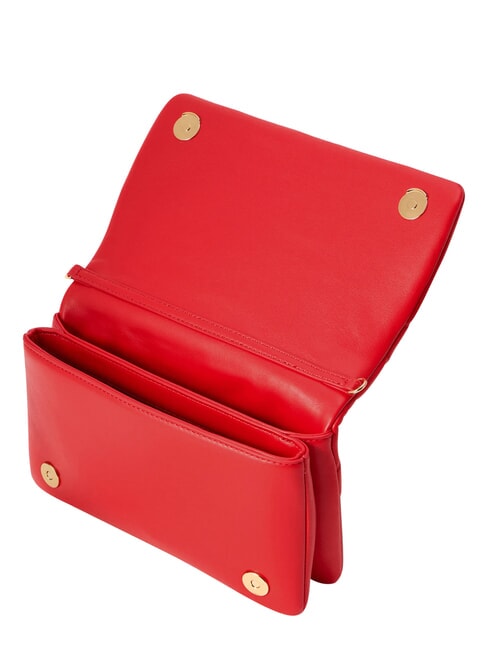 EMBOSSED Kleine Schultertasche mit Kette ROT - Damentaschen