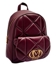 LOVE MOSCHINO EMBOSSED Rucksack mit Vordertasche Wein - Damentaschen - 5