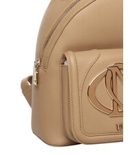 LOVE MOSCHINO LOGO Rucksack mit Vordertasche Beige - Damentaschen - 4