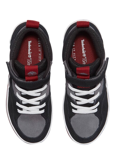 STONE JUMP MID Sneaker aus gemischtem Leder dunkelgraues Wildleder - Kinderschuhe