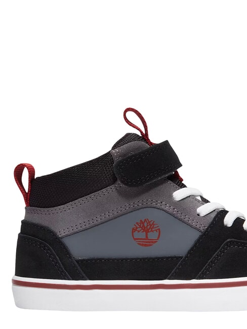 STONE JUMP MID Sneaker aus gemischtem Leder dunkelgraues Wildleder - Kinderschuhe