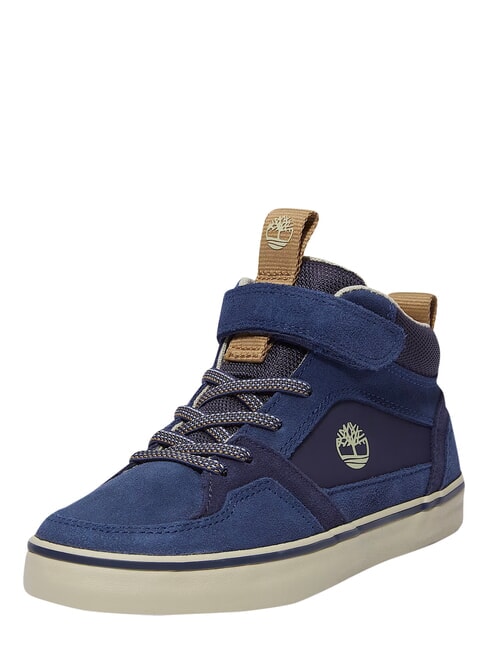 STONE JUMP MID Sneaker aus gemischtem Leder dunkelblau - Kinderschuhe