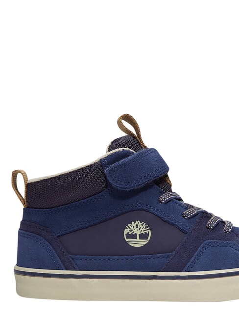 STONE JUMP MID Sneaker aus gemischtem Leder dunkelblau - Kinderschuhe