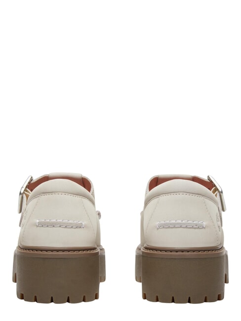 STONE STREET BUCKLE Plateauschuh aus Leder nat&uuml;rliches Nubukleder - Damenschuhe