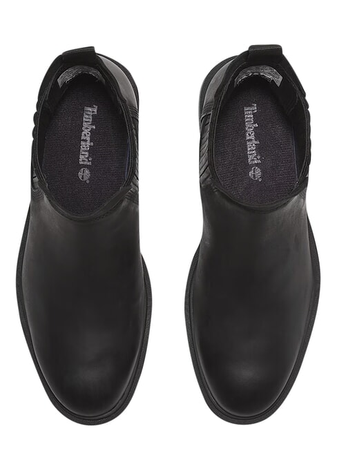 BRIMFIELD Niedrige Lederstiefeletten schwarzes Vollkorn - Damenschuhe