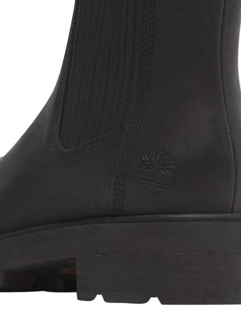 BRIMFIELD Niedrige Lederstiefeletten schwarzes Vollkorn - Damenschuhe