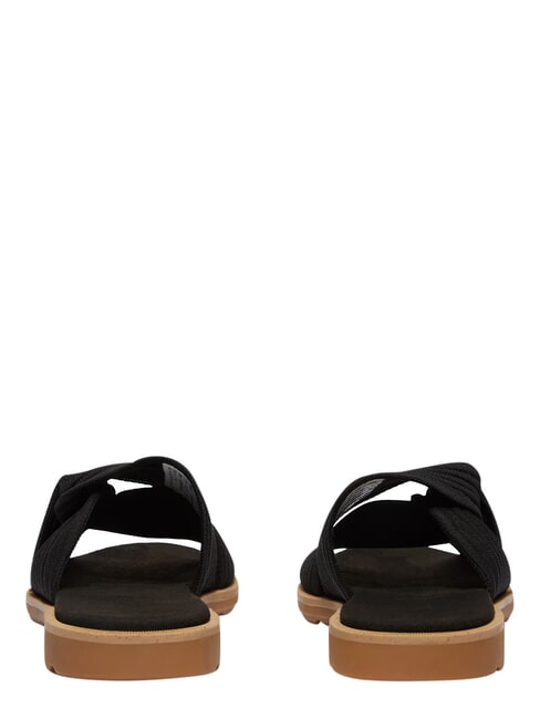 CALISTA BAY Sandalen aus Ledermix schwarzer Strick - Damenschuhe