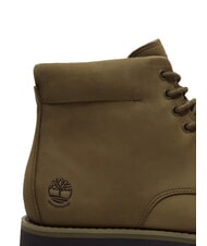TIMBERLAND ALDEN BROOK Wasserdichter Lederstiefeletten dunkelolivfarbenes Nubukleder - Herrenschuhe - 9