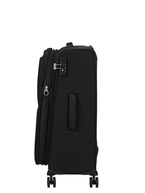 AIR WAVE Mittlerer Trolley, ausziehbar SCHWARZ ROT - Halbharte Trolleys