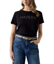 GUESS STUDS SCRIPT Kurzarm-T-Shirt jetbla - T-Shirts und Tops f&uuml;r Damen - 2