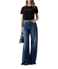 GUESS STUDS SCRIPT Kurzarm-T-Shirt jetbla - T-Shirts und Tops f&uuml;r Damen - 4