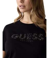 GUESS STUDS SCRIPT Kurzarm-T-Shirt jetbla - T-Shirts und Tops f&uuml;r Damen - 5