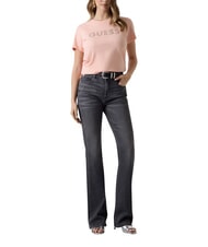 GUESS STUDS SCRIPT Kurzarm-T-Shirt Pfirsichcremes - T-Shirts und Tops f&uuml;r Damen - 4
