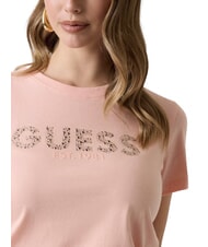 GUESS STUDS SCRIPT Kurzarm-T-Shirt Pfirsichcremes - T-Shirts und Tops f&uuml;r Damen - 5