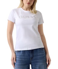 GUESS STUDS SCRIPT Kurzarm-T-Shirt purwei&szlig; - T-Shirts und Tops f&uuml;r Damen - 2