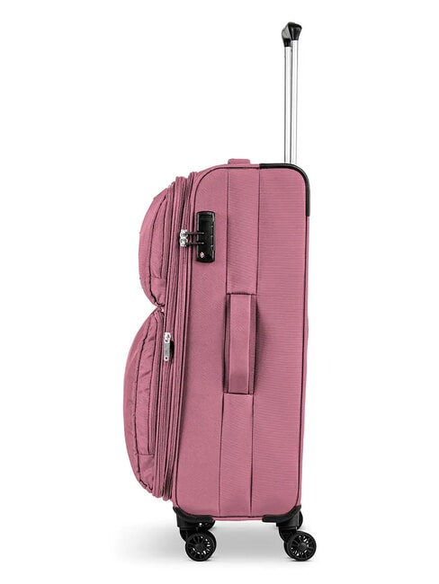 ECO-MOOD Erweiterbarer Trolley mittlerer Gr&ouml;&szlig;e Flamingo - Halbharte Trolleys