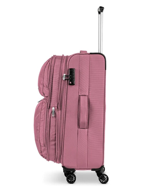 ECO-MOOD Erweiterbarer Trolley mittlerer Gr&ouml;&szlig;e Flamingo - Halbharte Trolleys