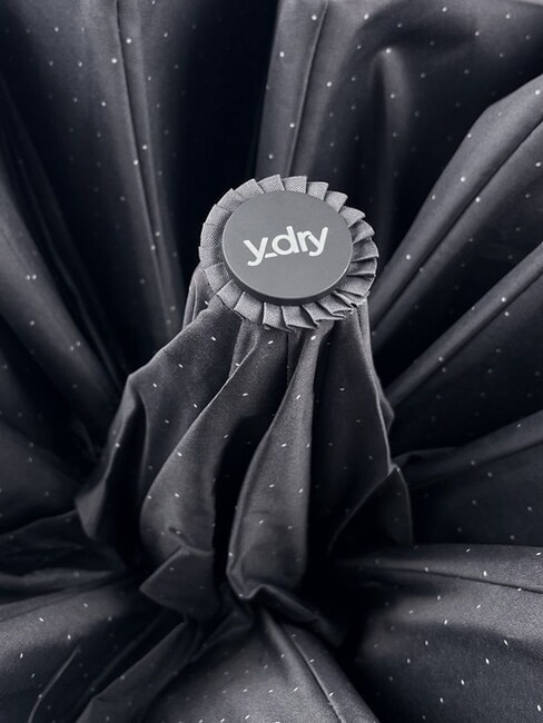 DANDY Automatischer Faltregenschirm dunkelschwarze Punkte - Regenschirme