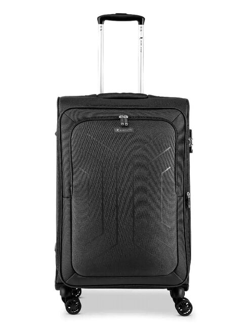 HEXA SOFT Erweiterbare Kabine + Mittlerer + Gro&szlig;er Trolley-Satz Schwarz - Trolleyset