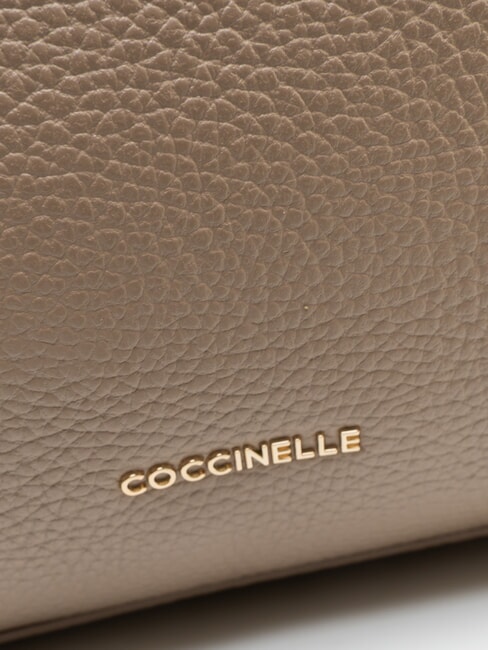 MARINA Einkaufstasche aus Leder warmes Taupe - Damentaschen