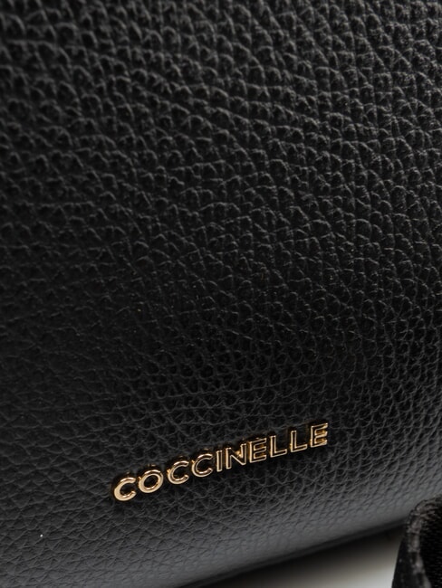 MARINA Einkaufstasche aus Leder Schwarz - Damentaschen