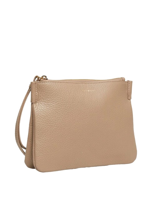 LORINE Lederclutch warmes Taupe - Damentaschen