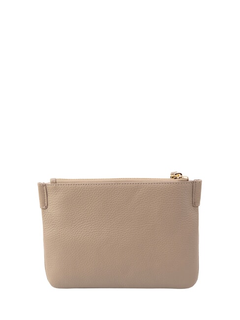 LORINE Lederclutch warmes Taupe - Damentaschen