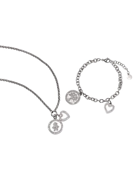 LOVE SPECIAL Armband- und Halsketten-Set STAHL - Armb&auml;nder