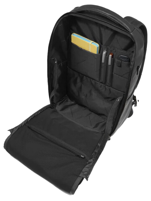 CRONUS 14-Zoll-Laptop-Rucksack aus Leder Schwarz - PC-Rucks&auml;cke