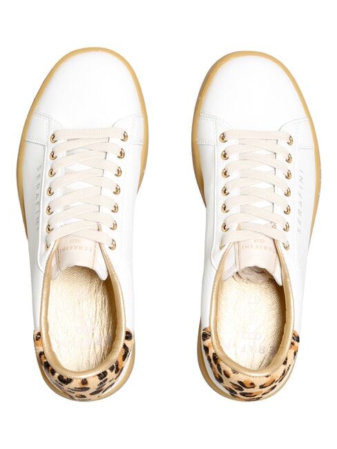 J CONNORS Turnschuhe Wei&szlig;er Leopard-Honigseezunge - Damenschuhe