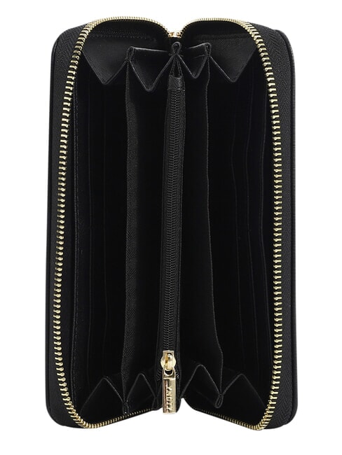 LOVERS Gro&szlig;e Geldb&ouml;rse mit Rei&szlig;verschluss SCHWARZ - Brieftaschen Damen