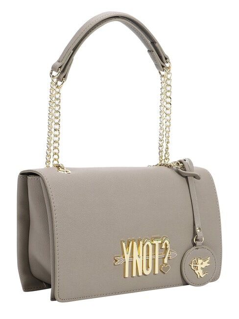 LOVERS Schultertasche mit Klappe Taupe - Damentaschen