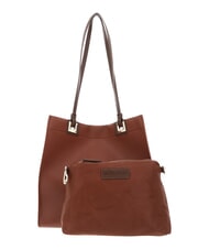 MARIO VALENTINO POST RE Einkaufstasche mit Clutch Leder/Dunkelbraun - Damentaschen - 3
