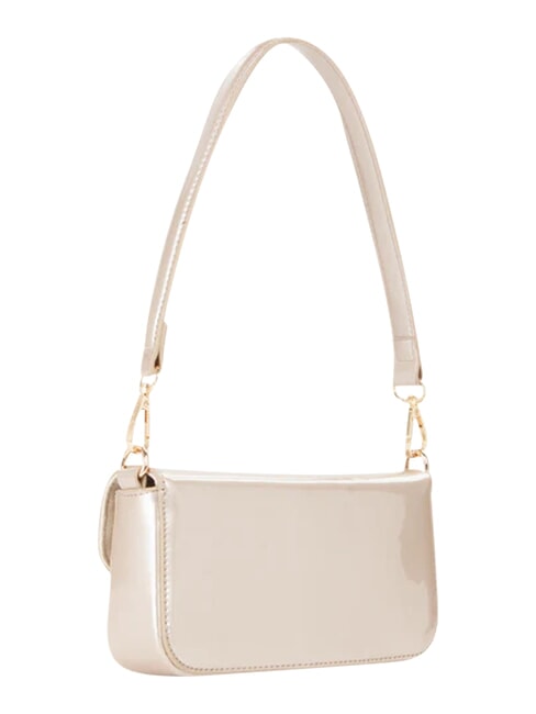 GERANIUM Kleine Schultertasche mit Klappe Hellgold - Damentaschen